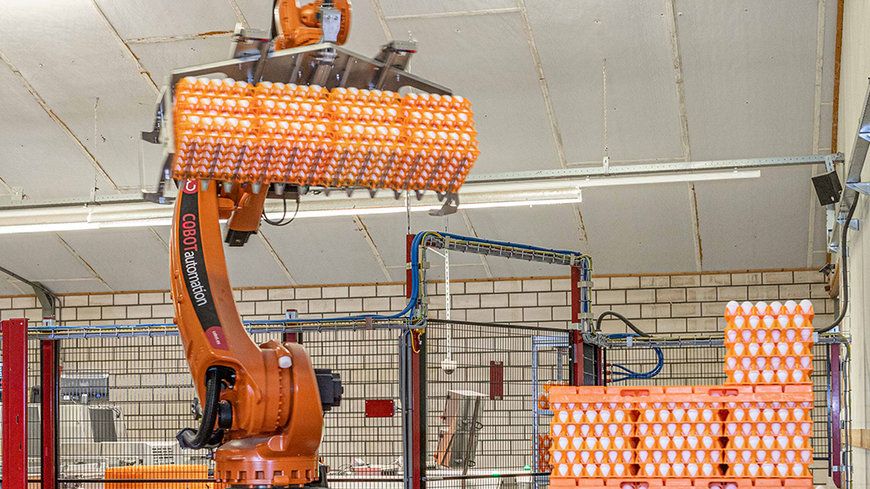 Zerbrechliche Fracht: Mit dem KR QUANTEC Hüh-nereier palettieren